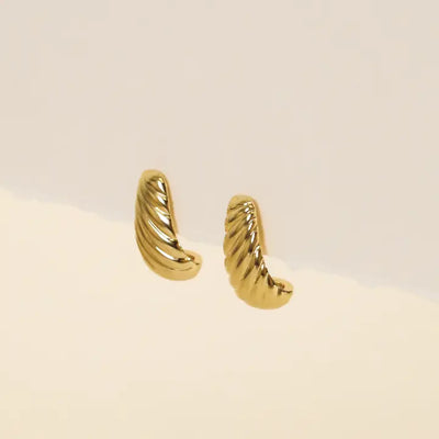 BOLD SWIRL GOLD EARRINGS