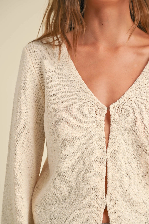 LIGHT WEIGHT KNIT CARDIGAN