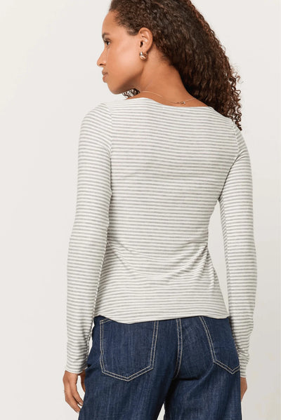 PROJECT SOCIAL T ZINNIA STRIPED BOAT NECK LONG SLEEVE