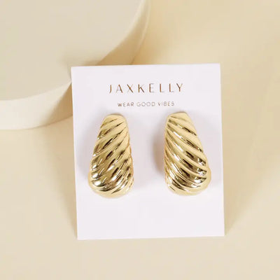 BOLD SWIRL GOLD EARRINGS