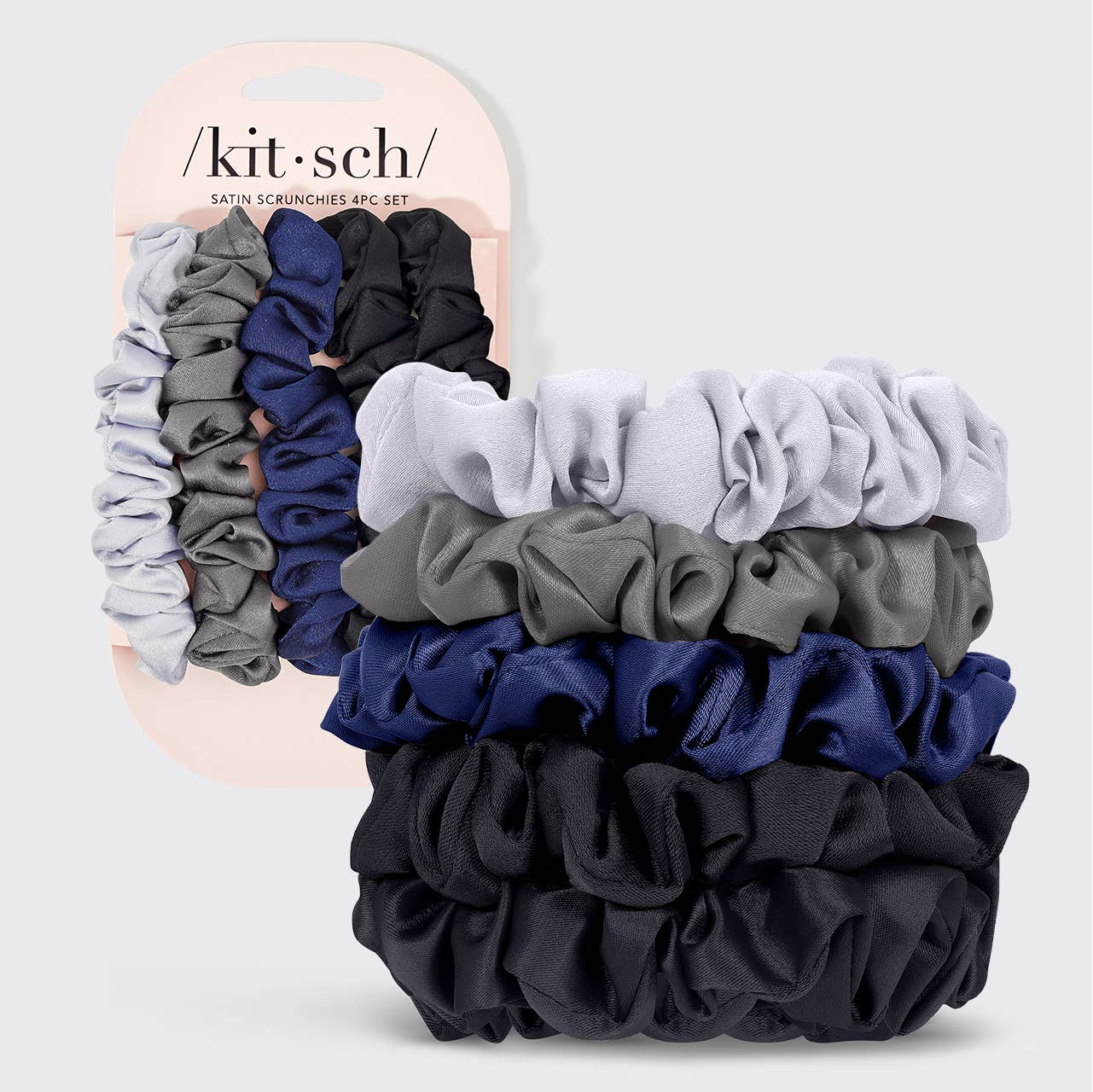 SATIN PETITE SCRUNCHIES 5PC SET