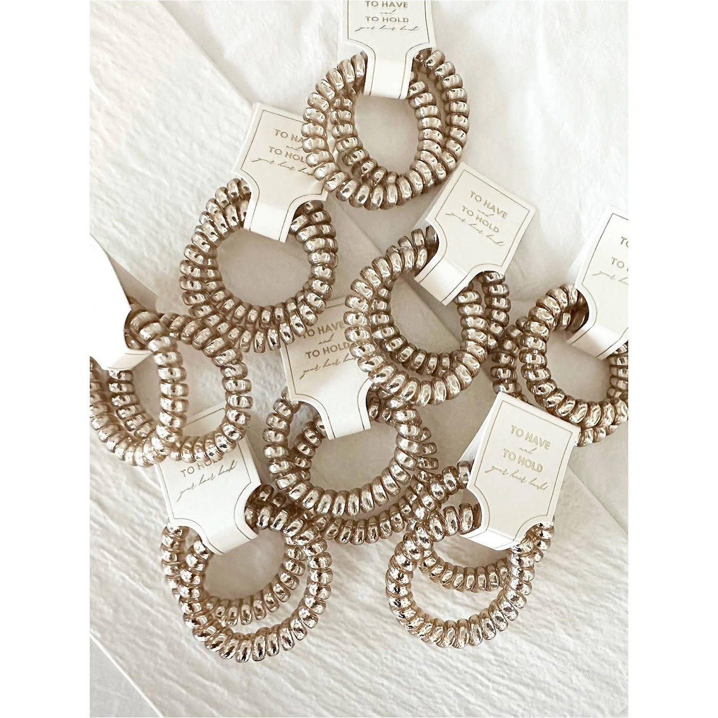 CHAMPAGNE GOLD HAIR COIL HAIR TIES