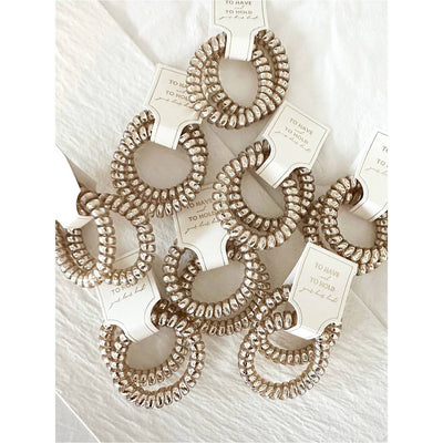 CHAMPAGNE GOLD HAIR COIL HAIR TIES