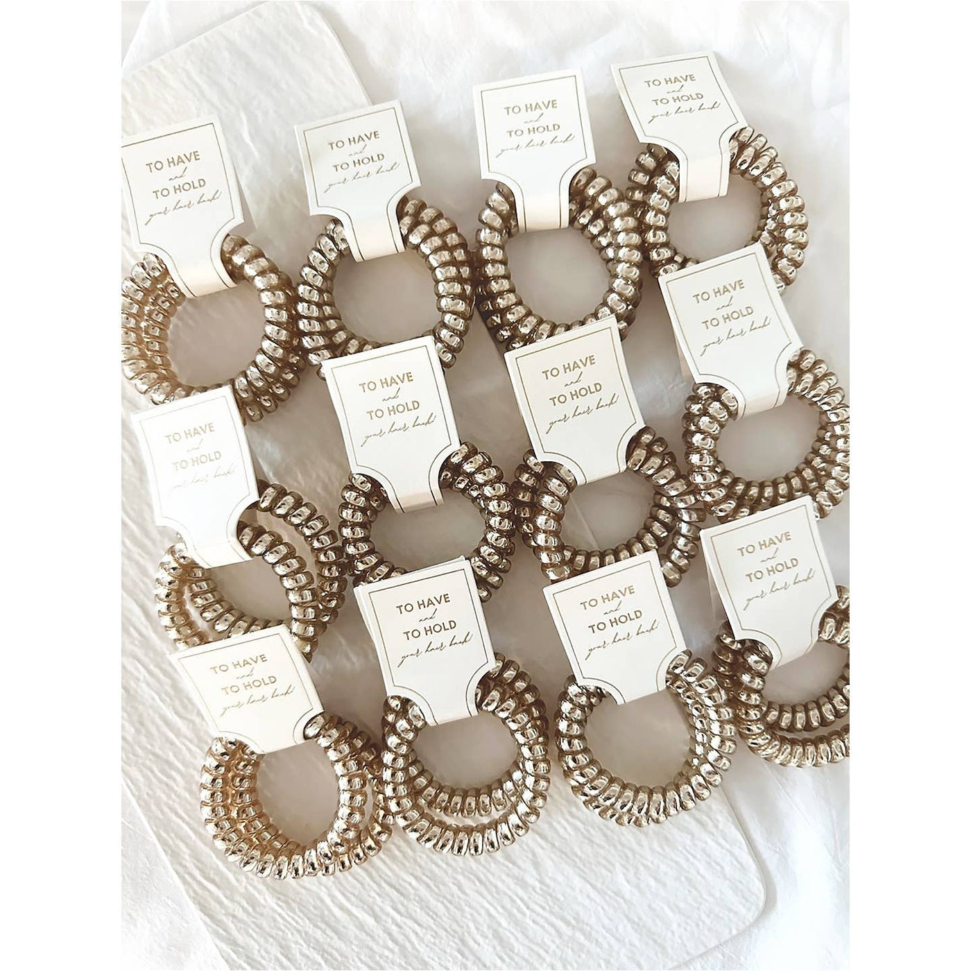 CHAMPAGNE GOLD HAIR COIL HAIR TIES