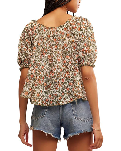 FREE PEOPLE ASTRA FLORAL PRINT TOP