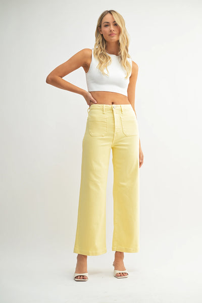 JUST BLACK PATCH POCKET WIDE LEG