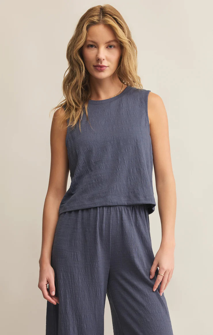 SLOANE TEXTURED SLUB TOP