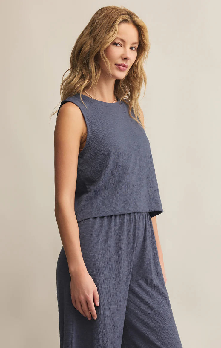 SLOANE TEXTURED SLUB TOP