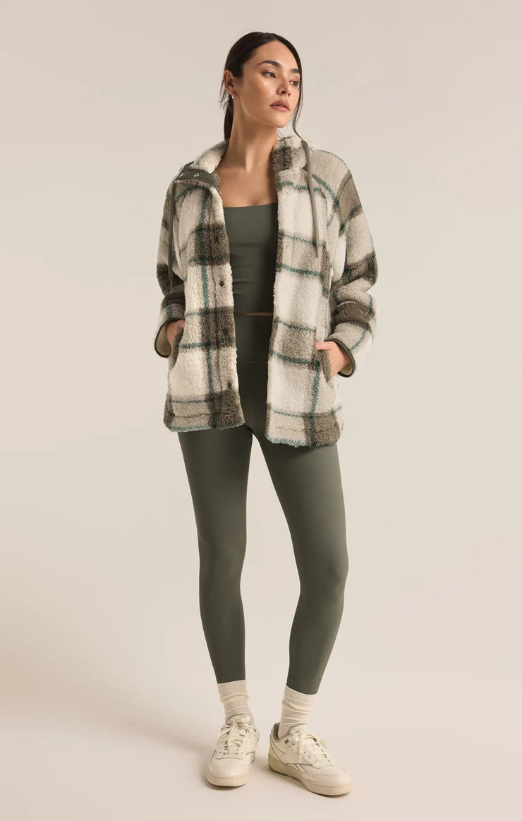 CROSS COUNTRY PLAID SHERPA JACKET