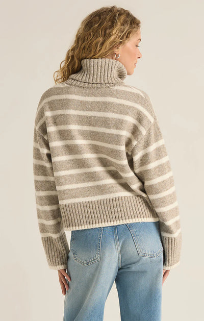 JOSEPHINE STRIPE TURTLENECK SWEATER