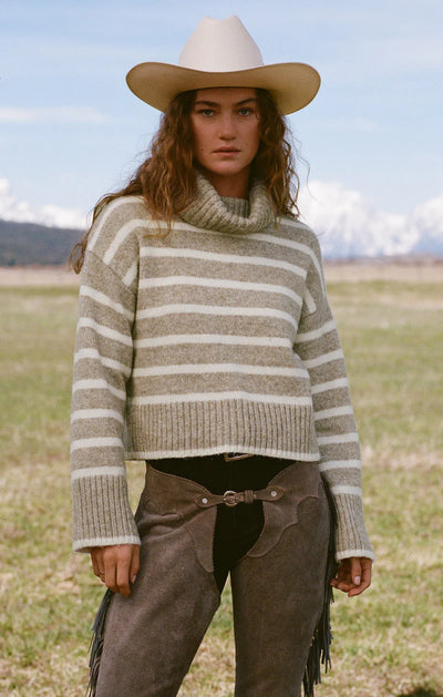 JOSEPHINE STRIPE TURTLENECK SWEATER