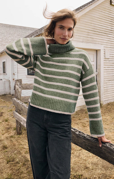 JOSEPHINE STRIPE TURTLENECK SWEATER