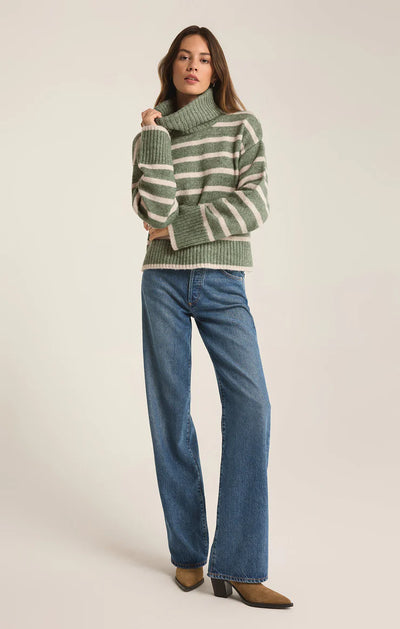 JOSEPHINE STRIPE TURTLENECK SWEATER