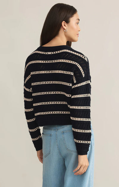 ESTERO STRIPE CROPPED SWEATER