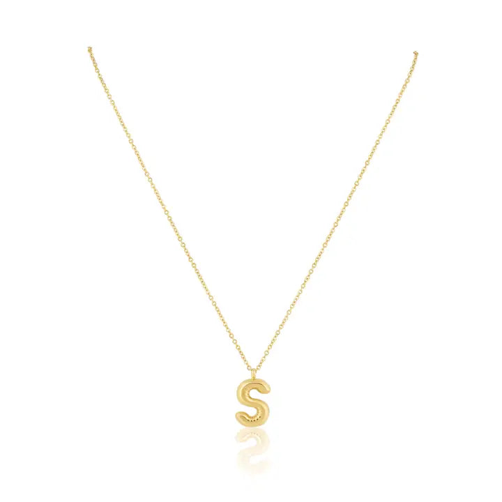 BUBBLE INITIAL NECKLACE