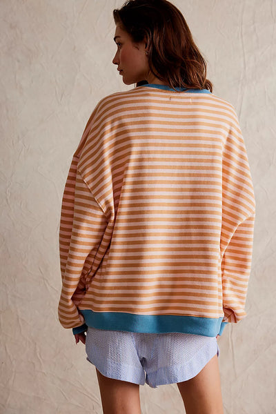 CLASSIC STRIPED OVERSIZED CREWNECK