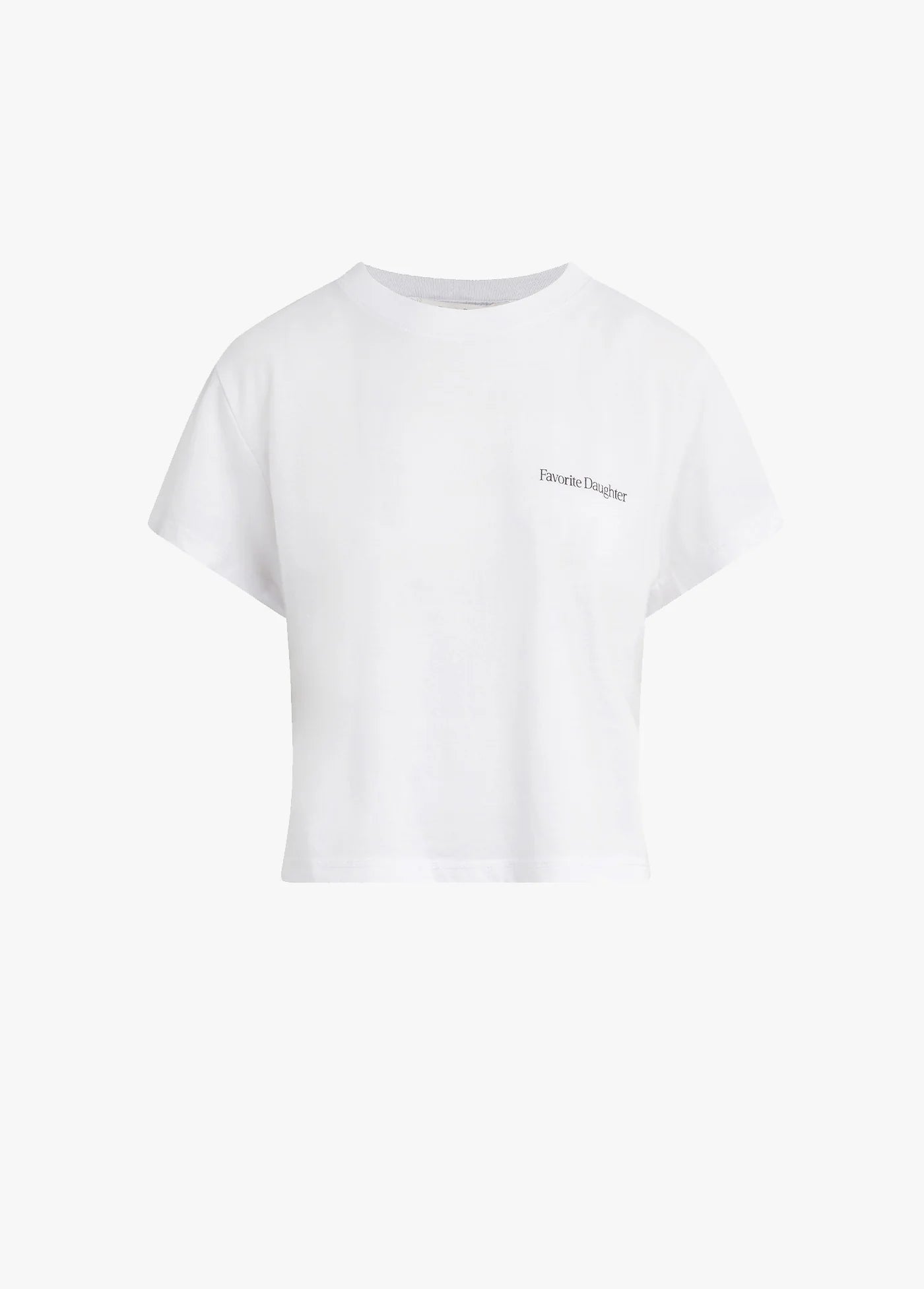 FAVORITE DAUGHTER CROPPED WHITE TEE